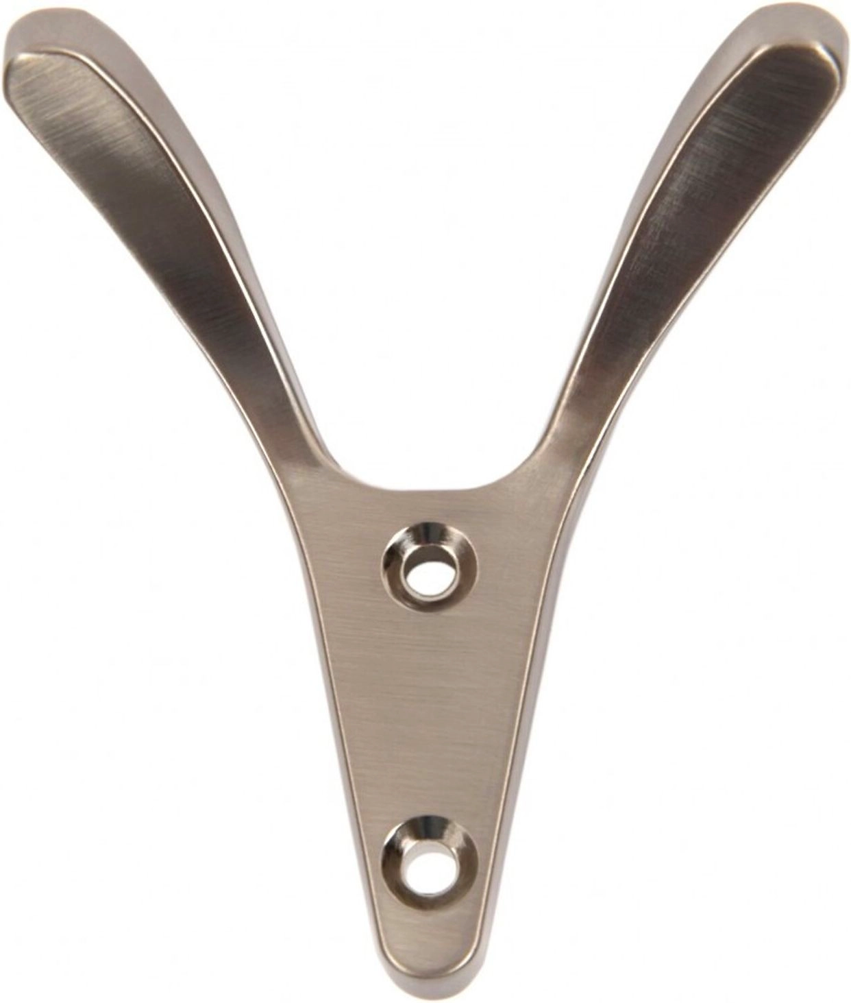 Крючок мебельный BOYARD SENATOR двойной атласный никель