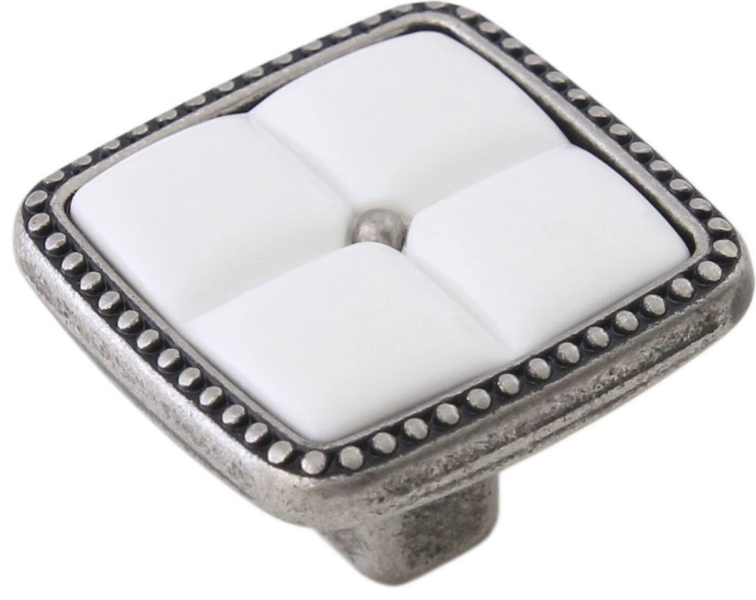 Мебельная ручка - кнопка BOYARD BELLE старинный цинк 96 мм