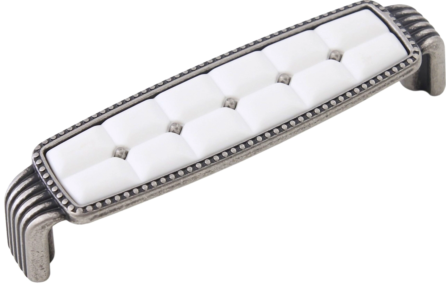 Мебельная ручка - скоба BOYARD BELLE старинный цинк 96 мм