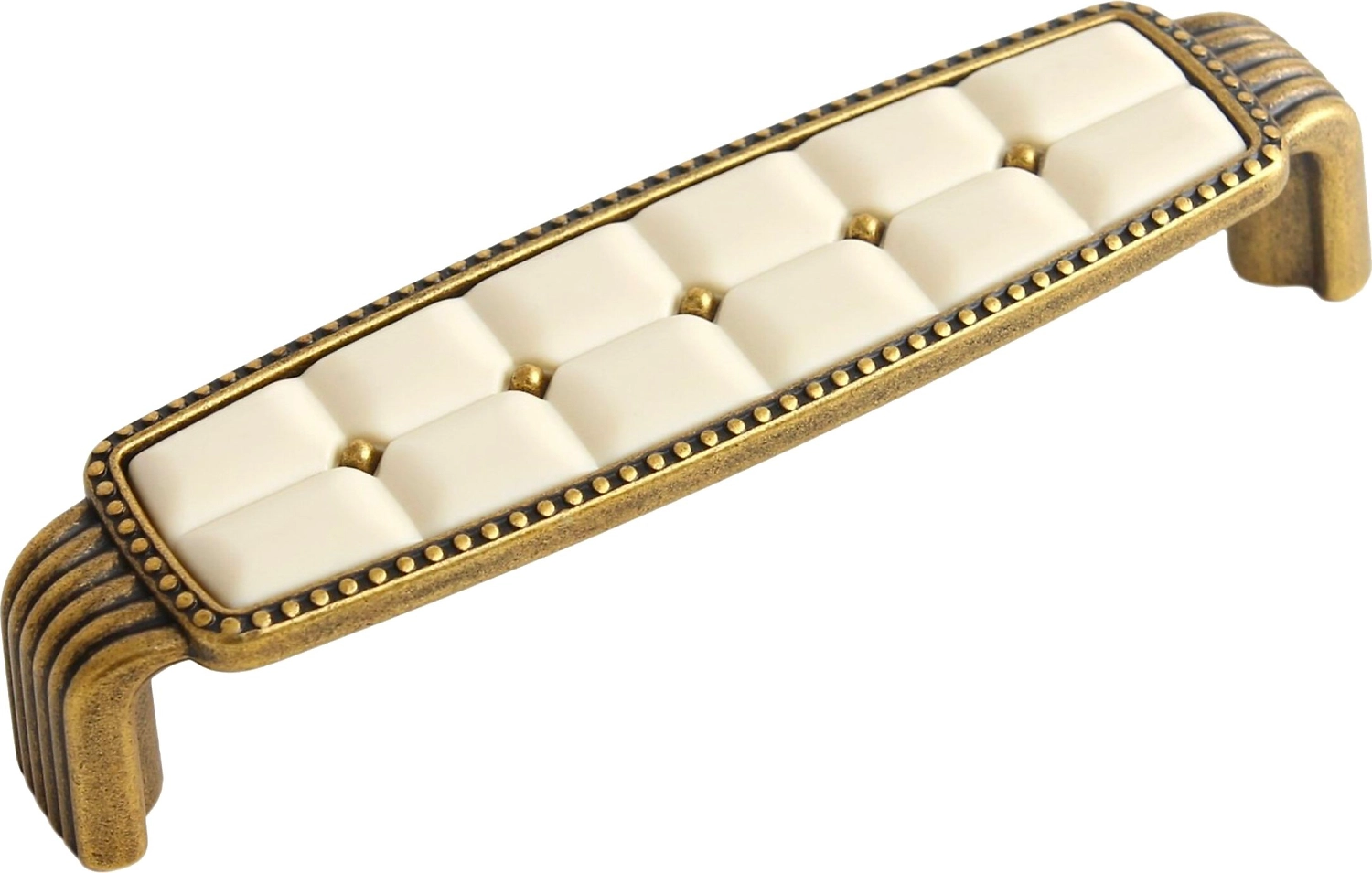 Мебельная ручка - скоба BOYARD BELLE старинная латунь 96 мм