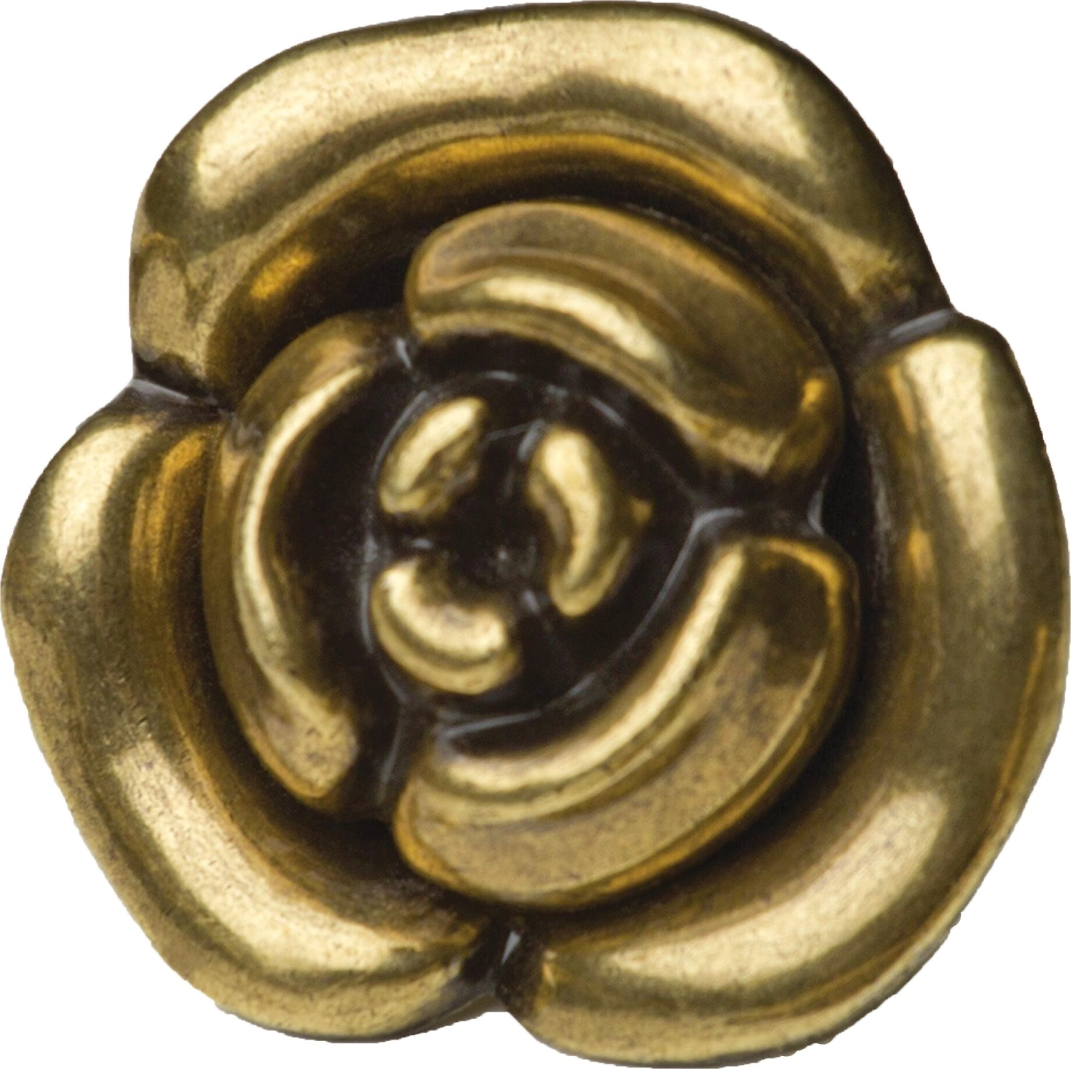 Мебельная ручка - кнопка BOYARD LULU ROSE старинная латунь 