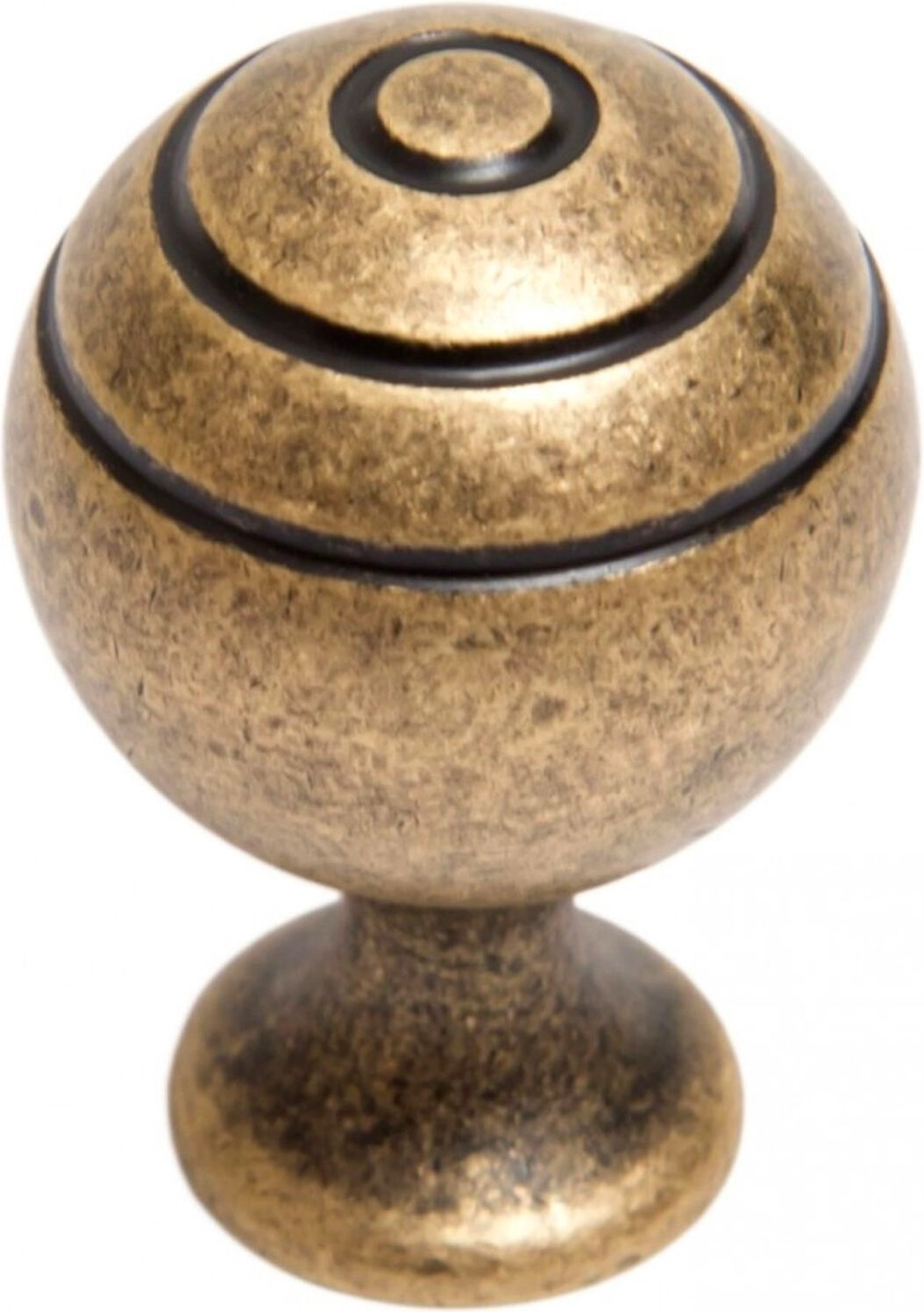 Мебельная ручка-кнопка BOYARD MOBY старинная латунь