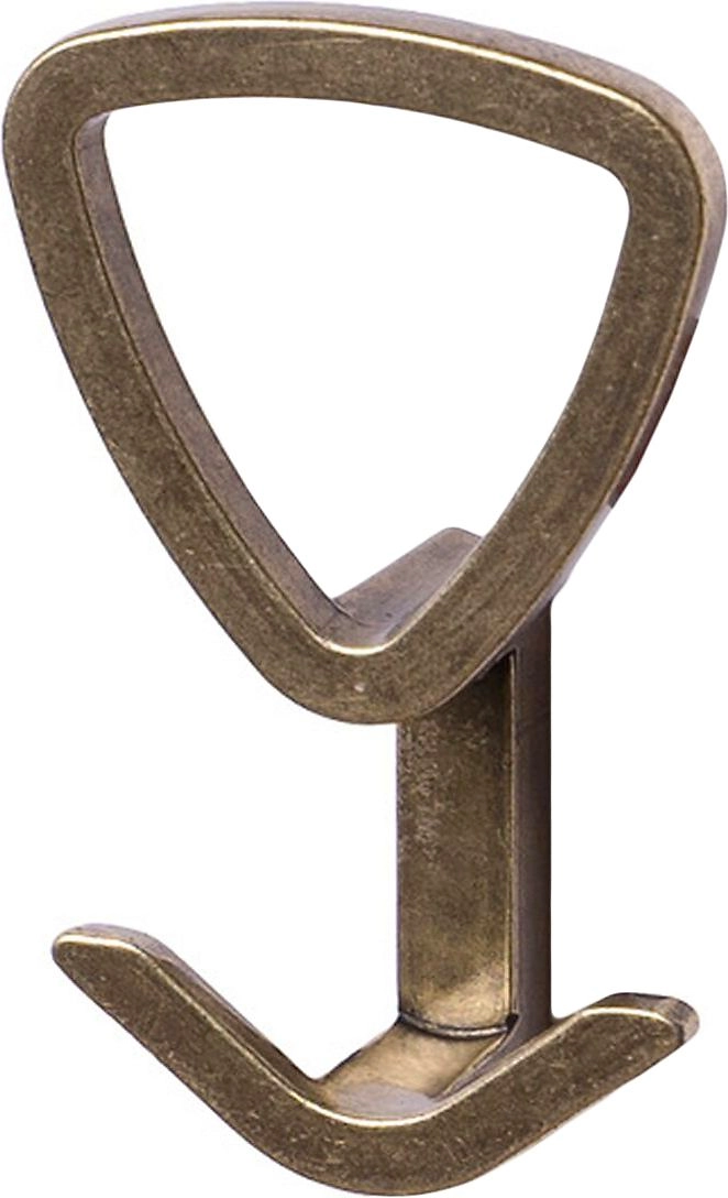 Крючок мебельная Larvij N08 тройной бронза