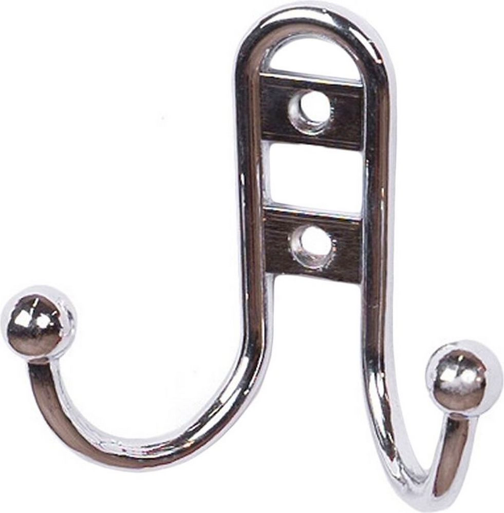 Крючок мебельный Larvij H01SMALL двойной хром