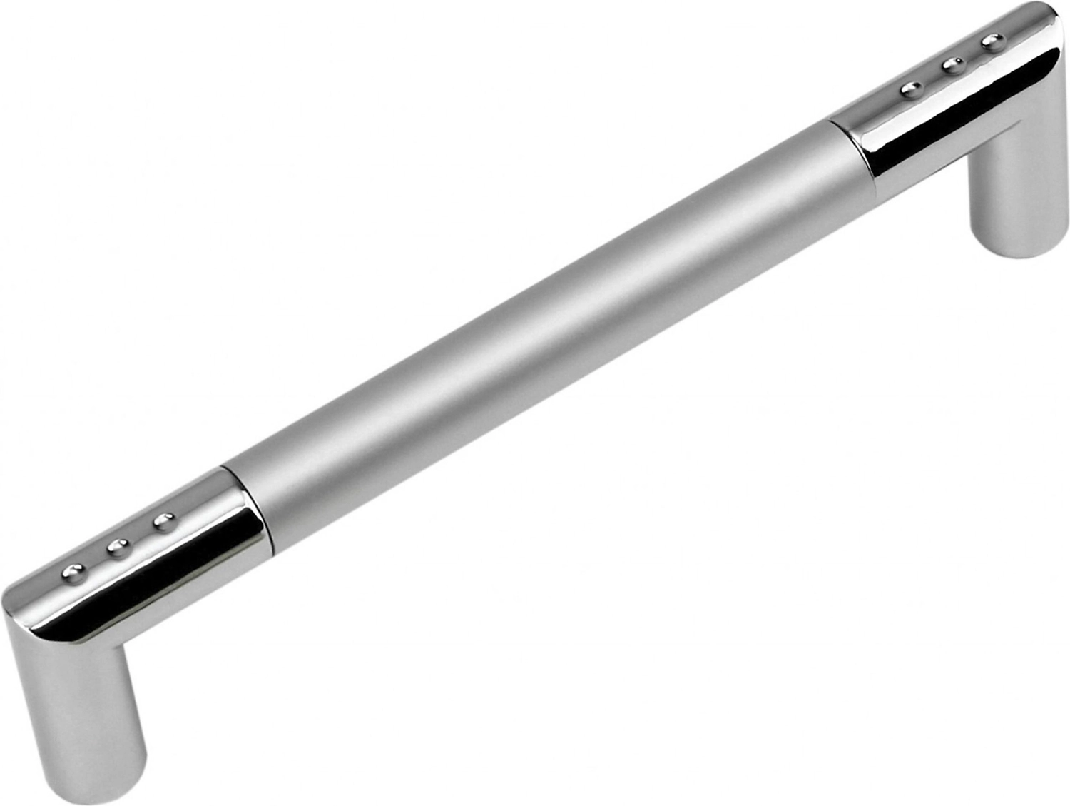 Мебельная ручка-скоба BOYARD хром полированный/сатиновый 160 мм