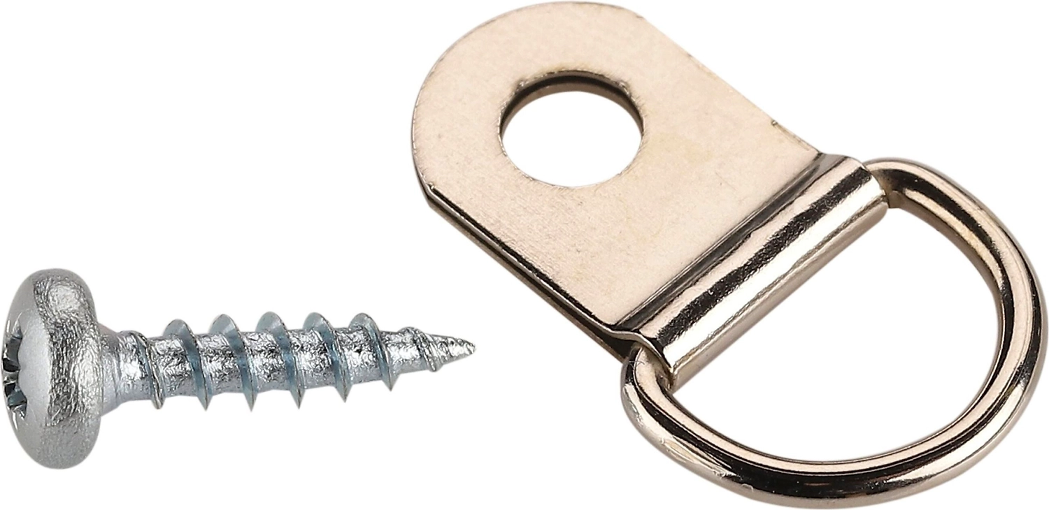 Петля-подвес D-образная для картины, фоторамки, никель 4 шт