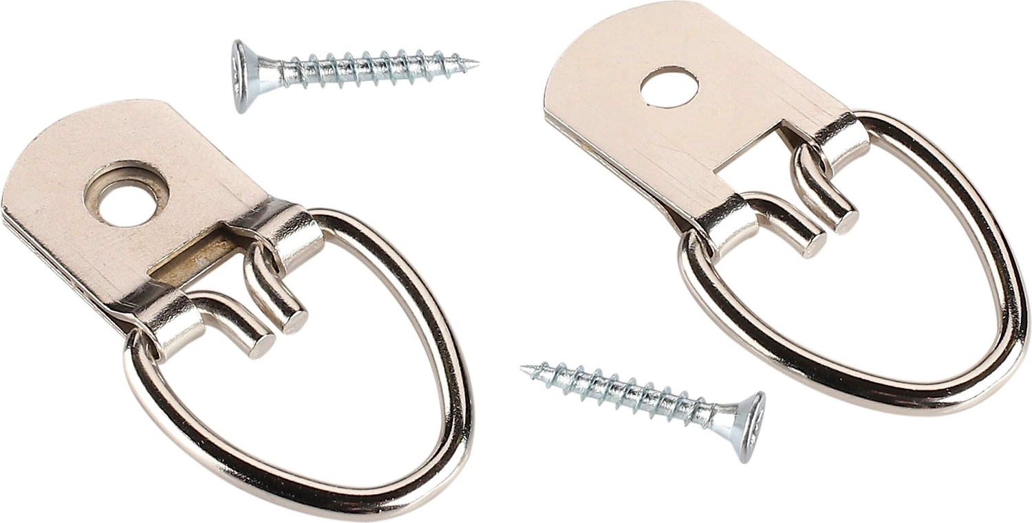 Петля-подвес усиленная для картины, фоторамки, никель 2 шт