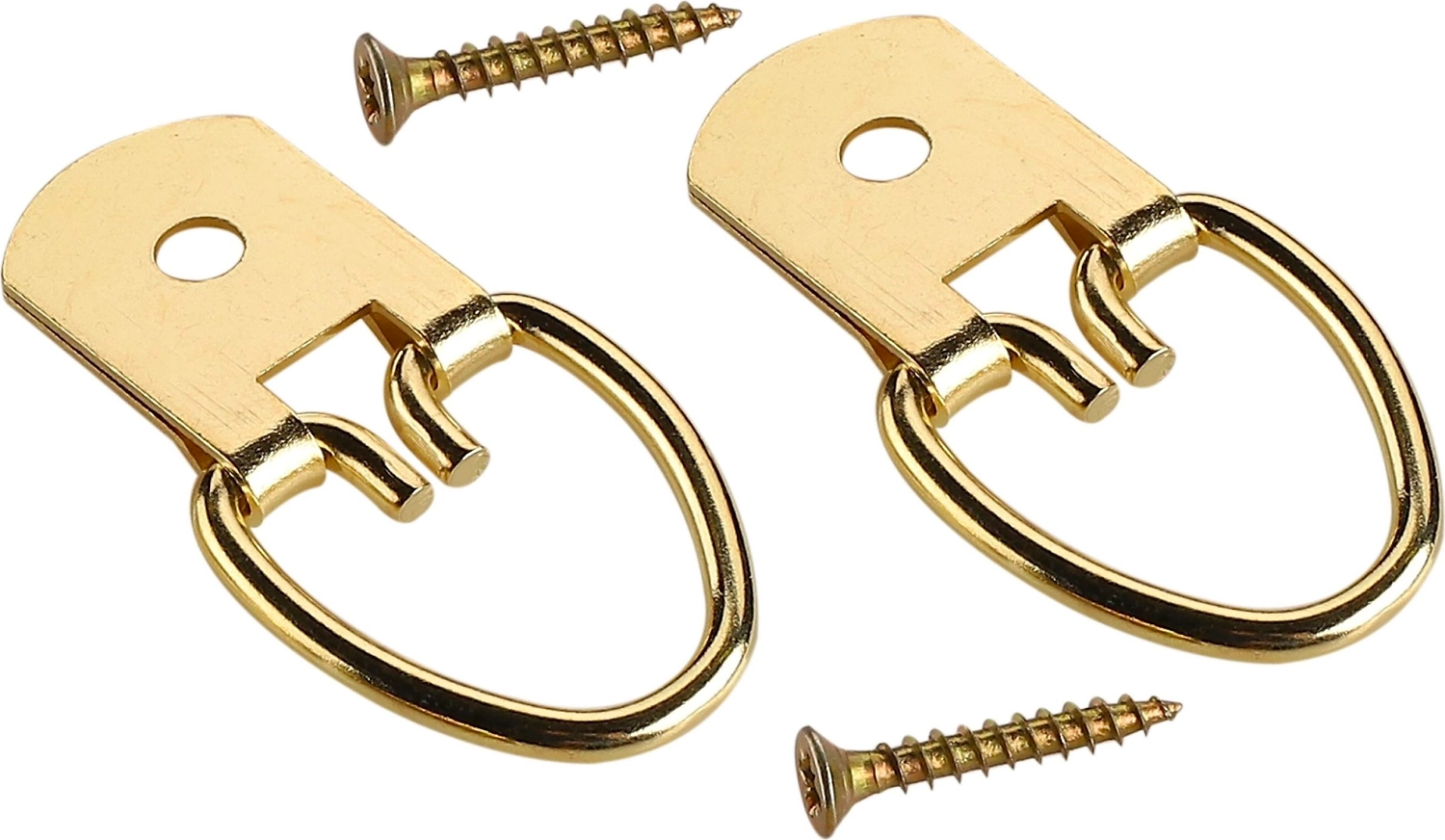 Петля-подвес усиленная для картины, фоторамки, латунь 2 шт