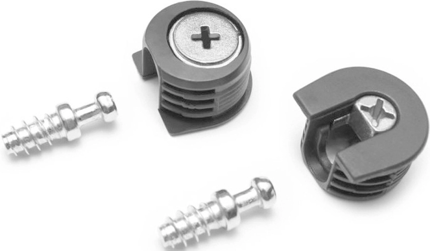 Эксцентриковая стяжка BOYARD серая D20 мм 2 шт