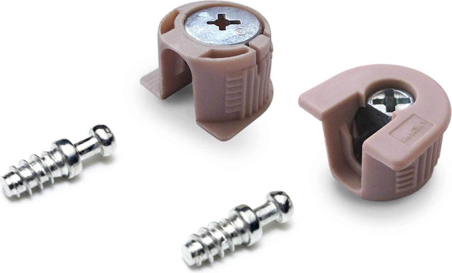 Эксцентриковая стяжка BOYARD бежевая D20 мм 2 шт