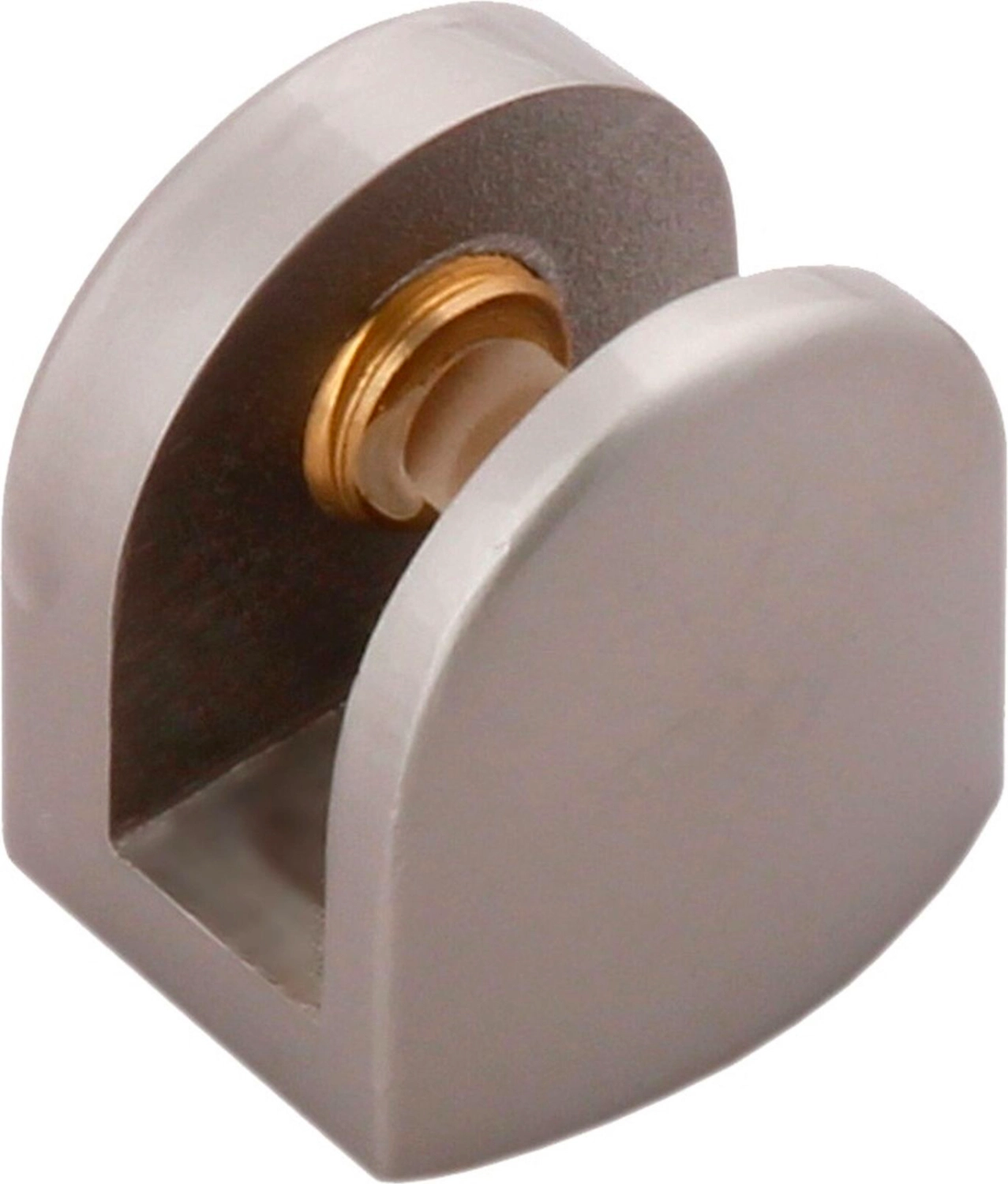 Мебельный стекложержатель BOYARD P512 никель 21x20 мм