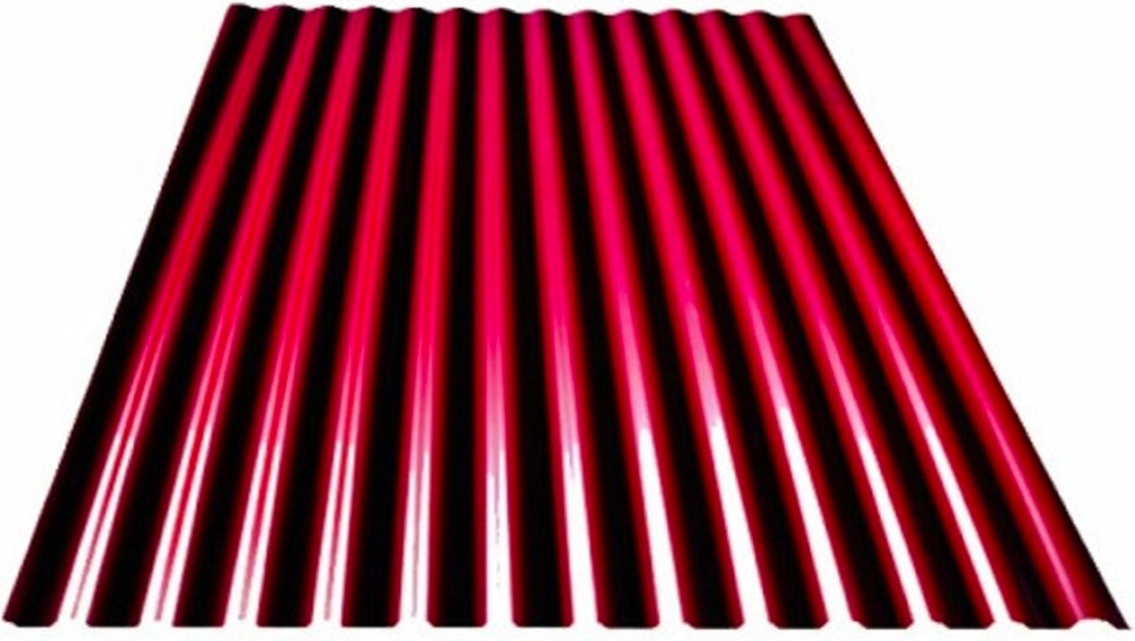 Профнастил красный 1140х2000x0,4 мм