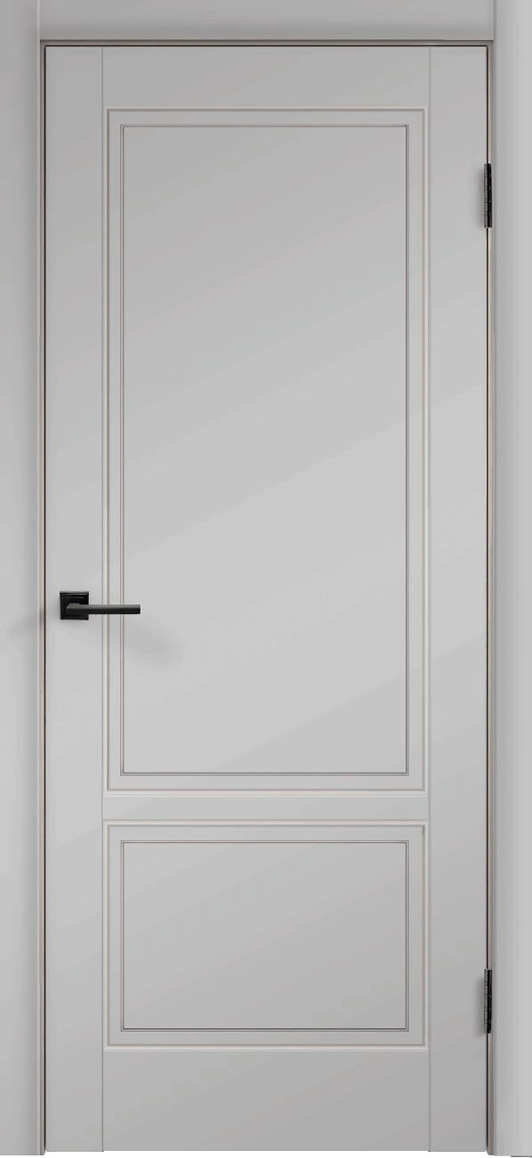 Межкомнатная дверь Айова глухая серая 90x200 см