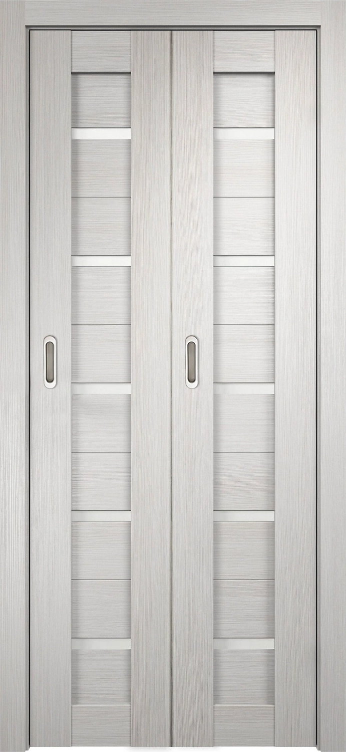 Межкомнатная дверь Книжка остекленная Дуб беленый 80х200 cм