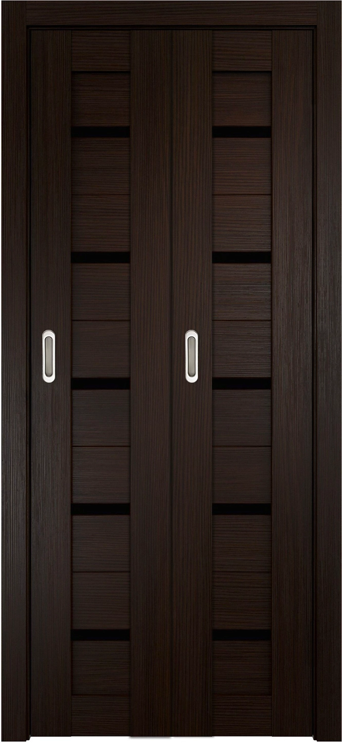 Межкомнатная дверь Книжка остекленная Венге 80х200 cм