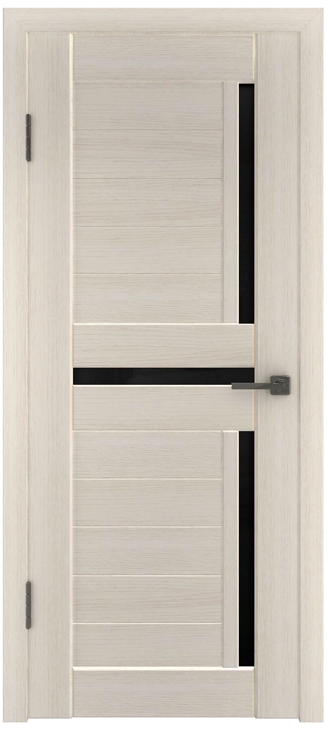 Межкомнатная дверь Глатум X16 остекленная Дуб беленый 60х200 cм