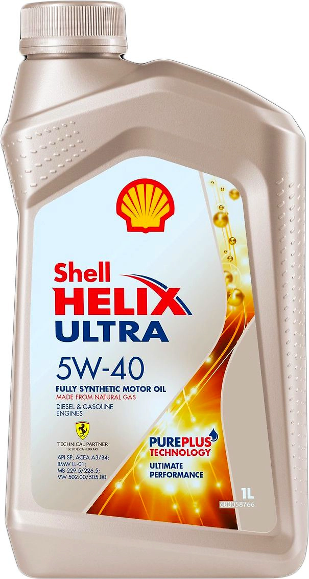 Моторное масло Shell Helix Ultra 5W-40 синтетическое 1 л