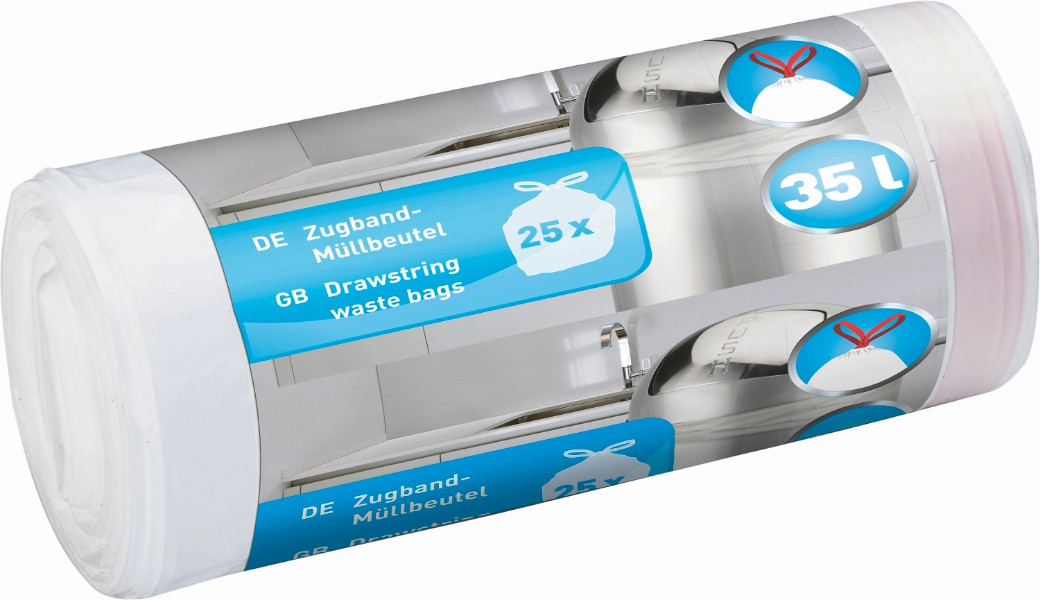 Мешки для мусора с завязками 35 л 25 шт