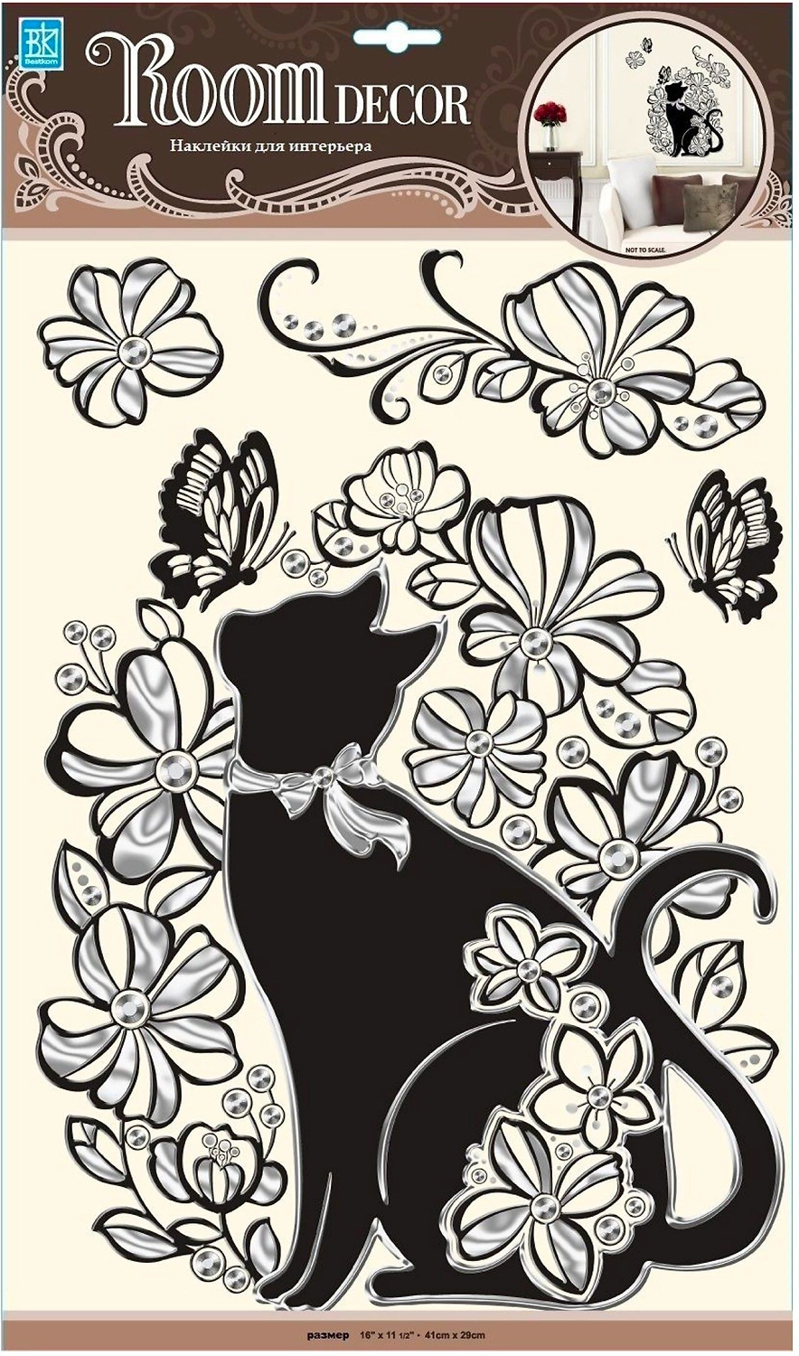 Наклейки декоративные Room Decor Bestkom Кошечка 29x41 мм 4 шт