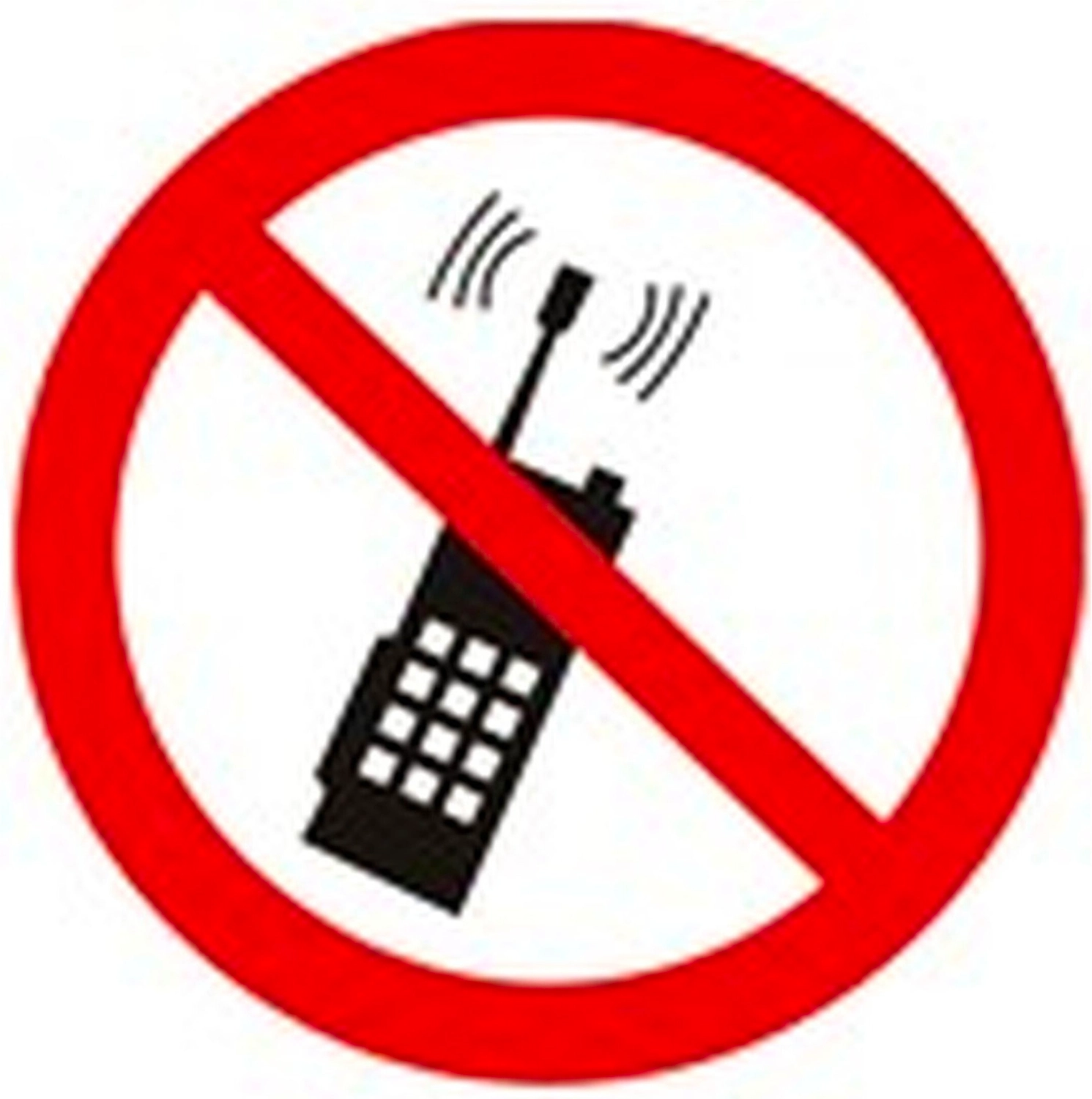 Наклейка информационная REXXON Не пользоваться мобильным телефоном 10х10 см