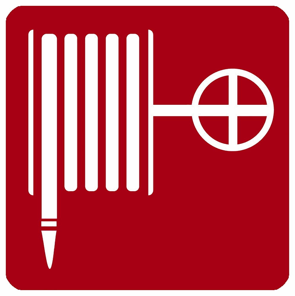 Наклейка информационная REXXON Пожарный шланг 10х10 см