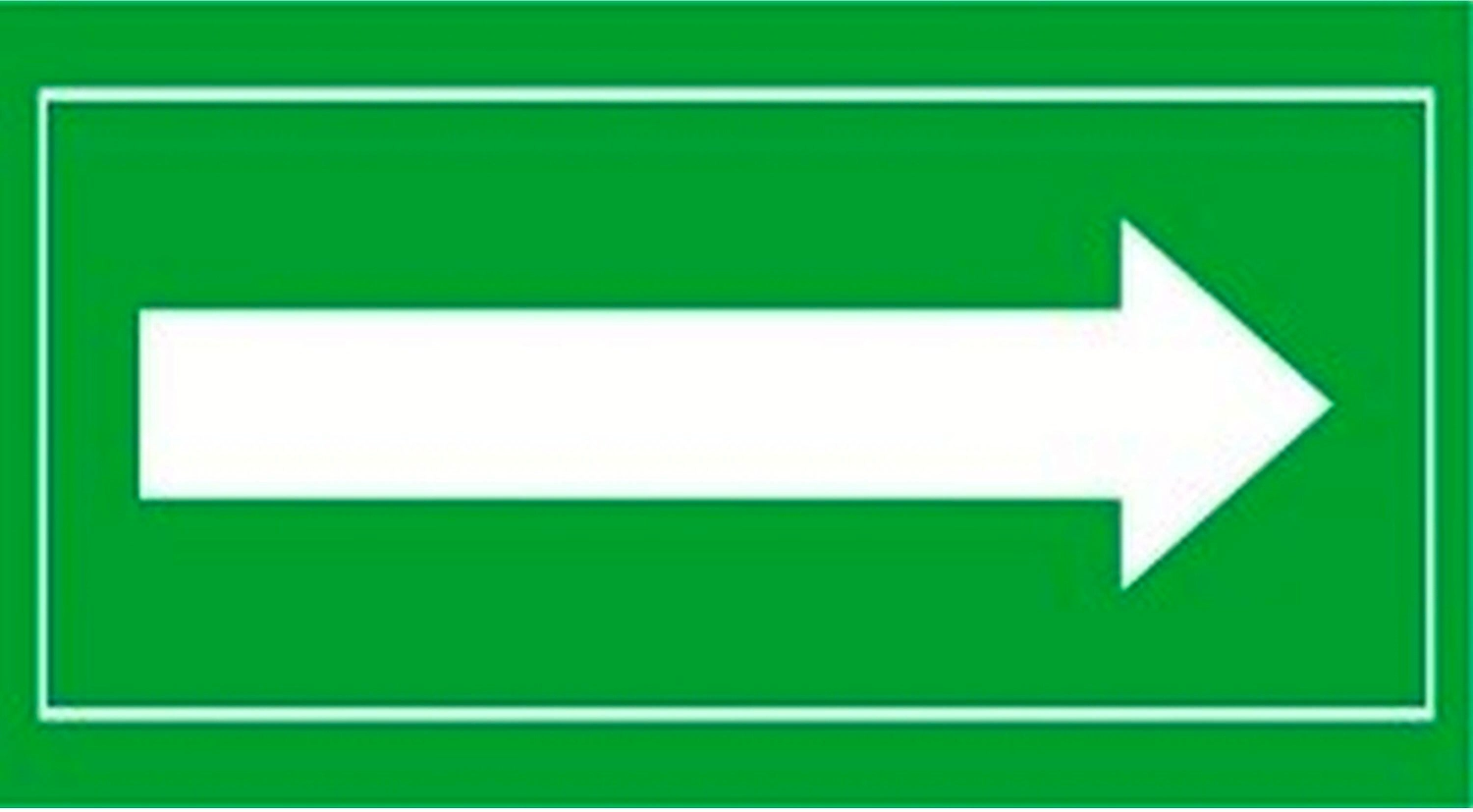 Наклейка информационная REXXON Стрелка зеленая 10х30 см