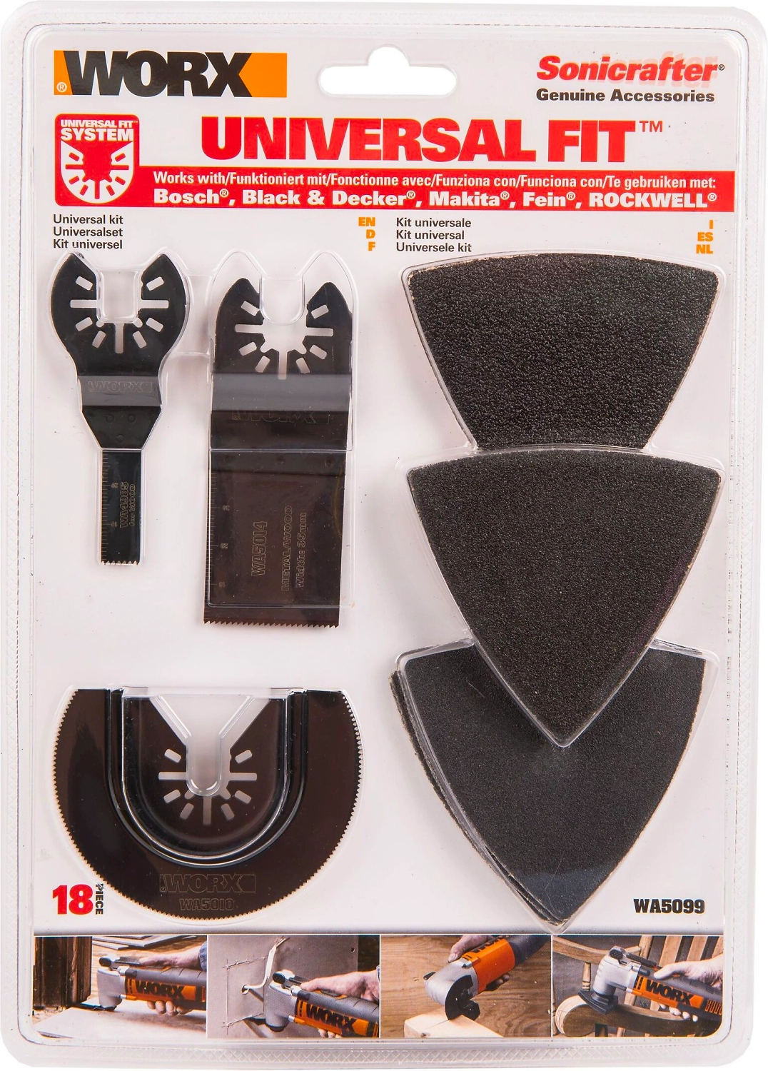 Набор для обработки WORX WA5099 18 шт