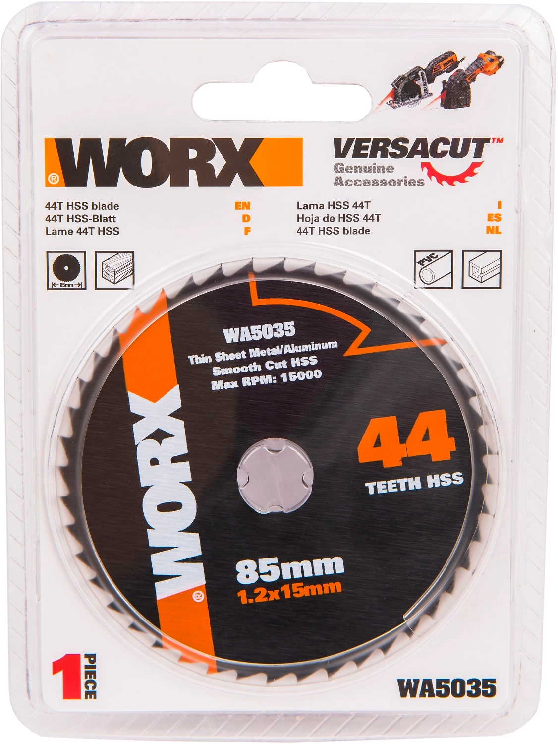 Пильный диск по металлу WORX WA5035 44T HSS