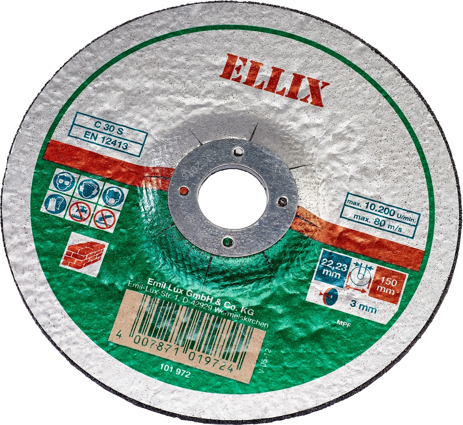 Отрезной диск по камню LUX-TOOLS 150х22,23х3,0 мм