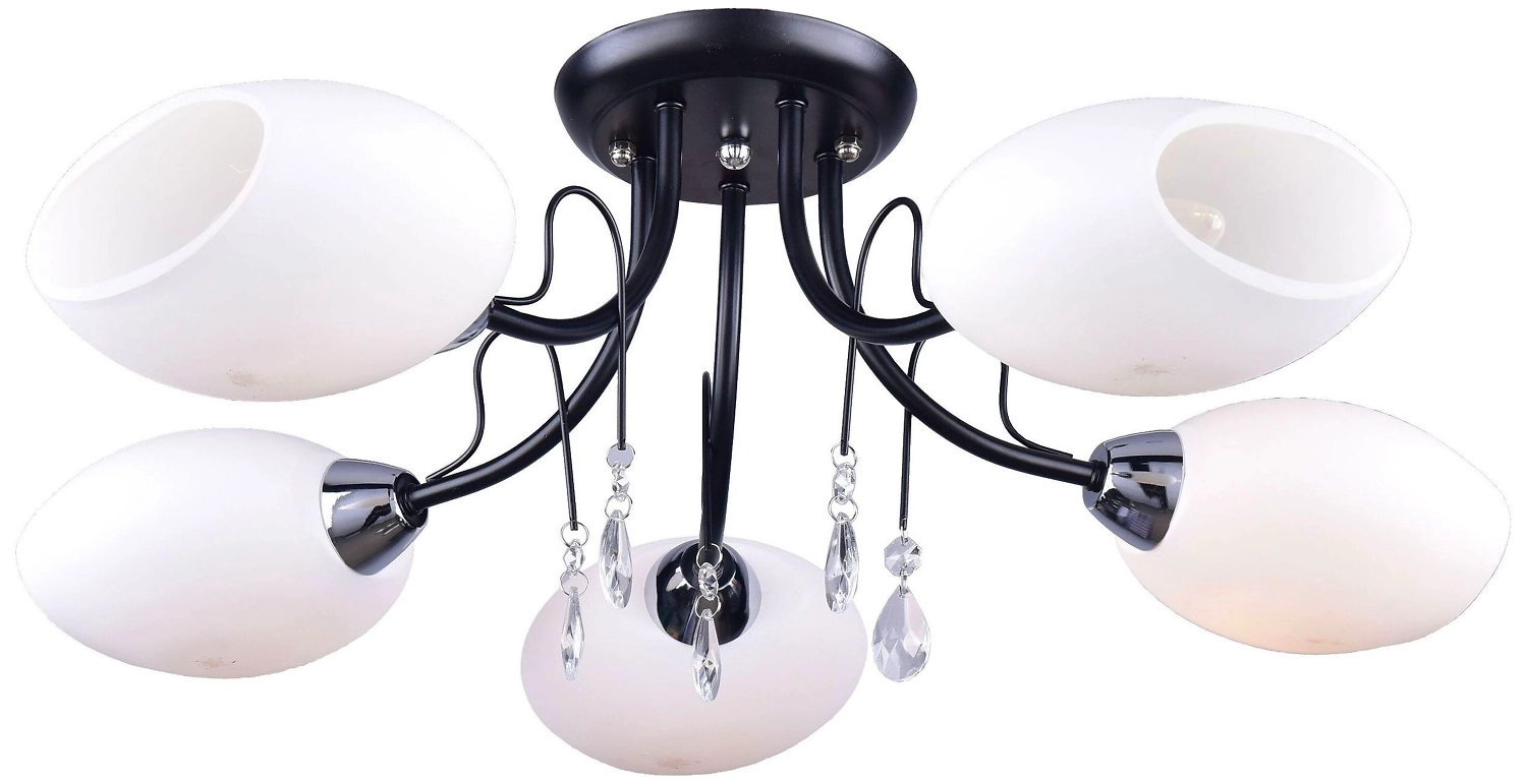 Потолочная люстра РОССвет Паслен РС20507 BK+CR/5C