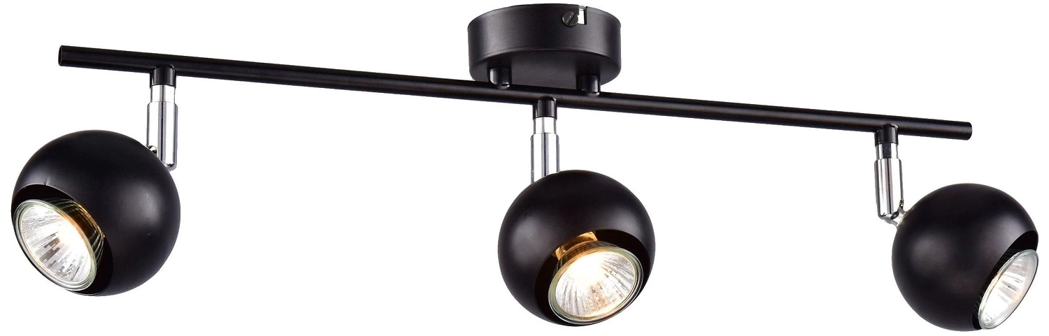 Потолочный светильник РОССвет Астрал РС20722 BK+CR/3C с поворотным плафоном
