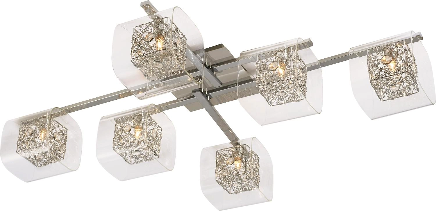 Люстра потолочная Selvone 6хG9х40 Вт стекло 70х20х102 см