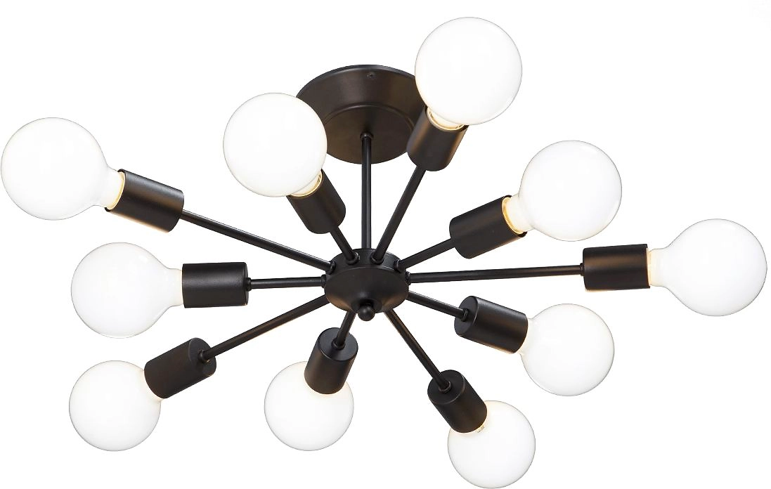 Потолочная люстра Vitaluce V4261-1/10PL черная 10ХE27Х60Вт