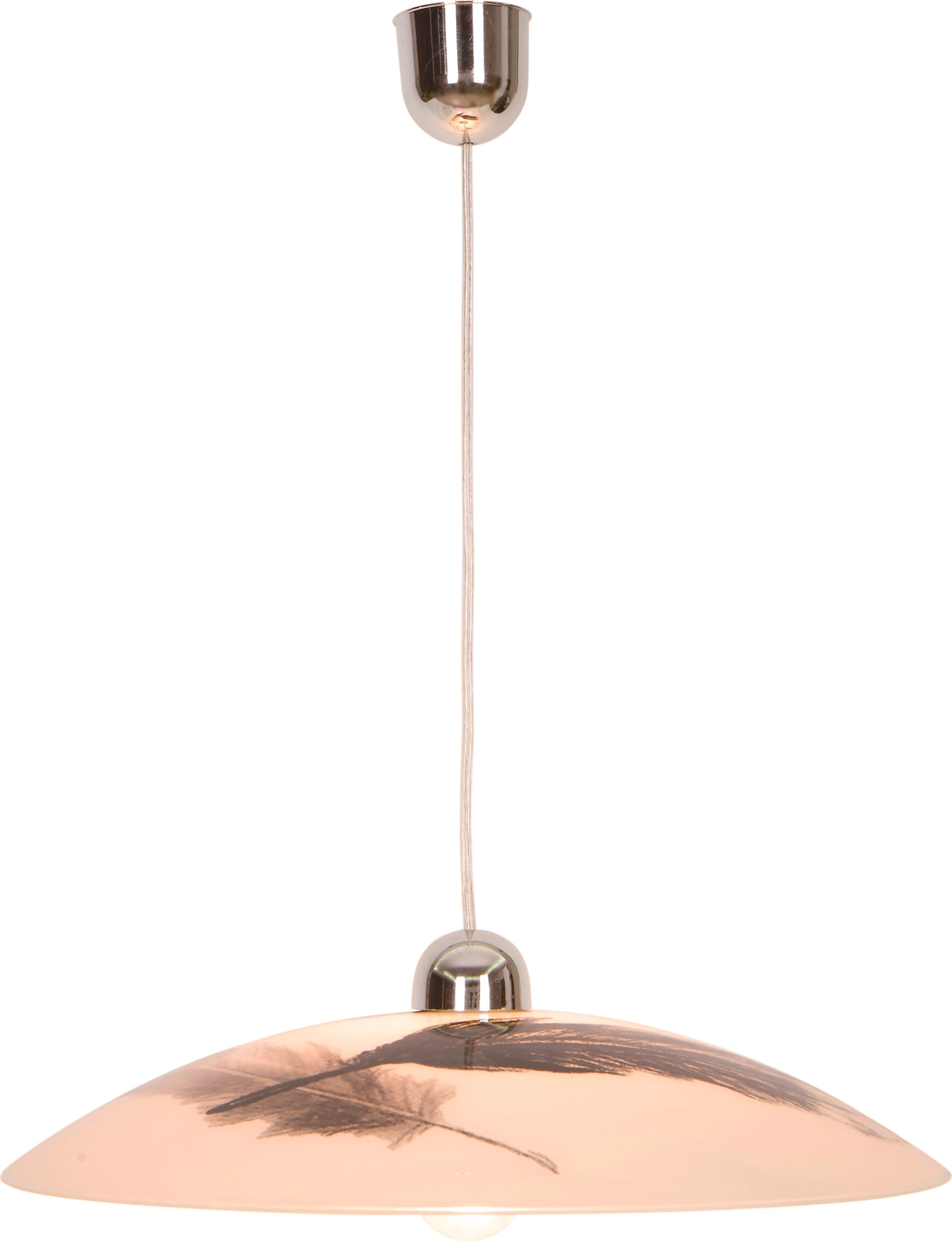 Подвес Перья 203743 1хЕ27х40 Вт D45 см стеклянный