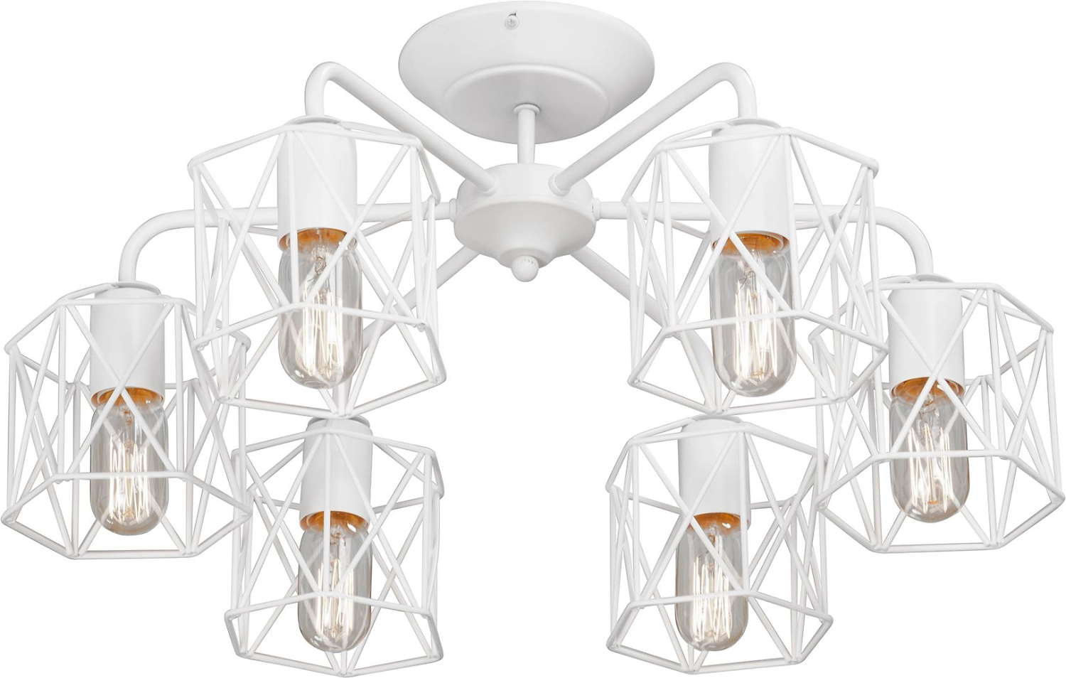 Потолочная люстра Vitaluce V4382-0/6PL белая 6ХE27Х60Вт