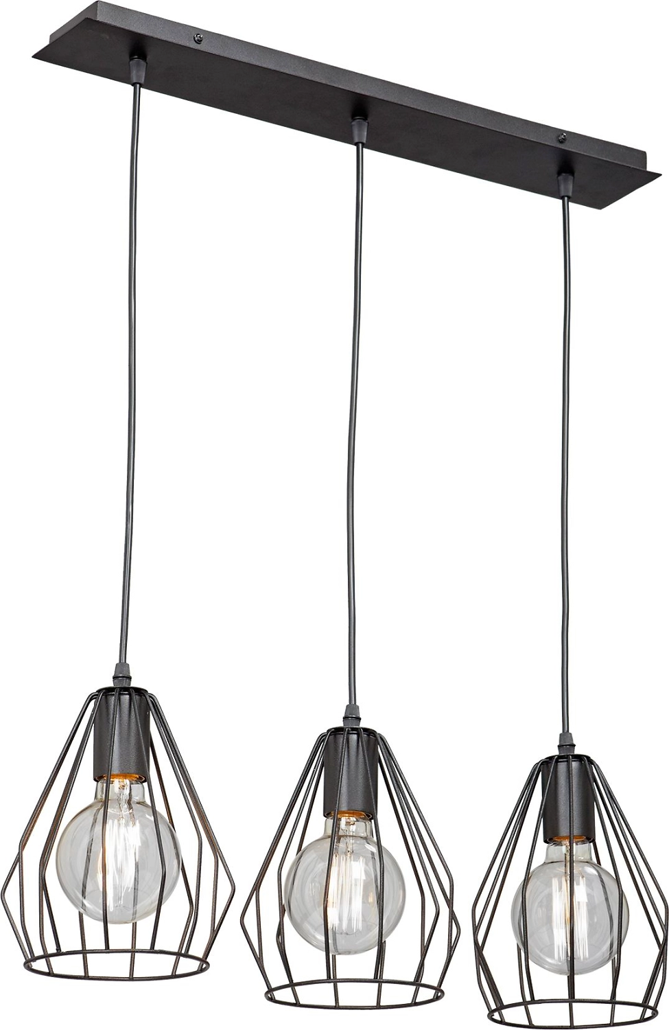 Подвесная люстра Vitaluce V4383-1/3S черная 3ХE27Х60Вт