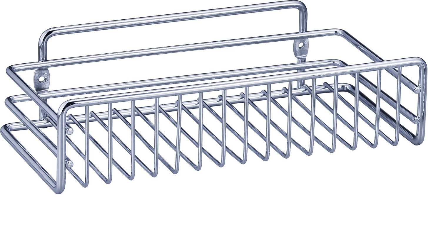 Полка для ванных принадлежностей Брест хром 250х125х58 мм