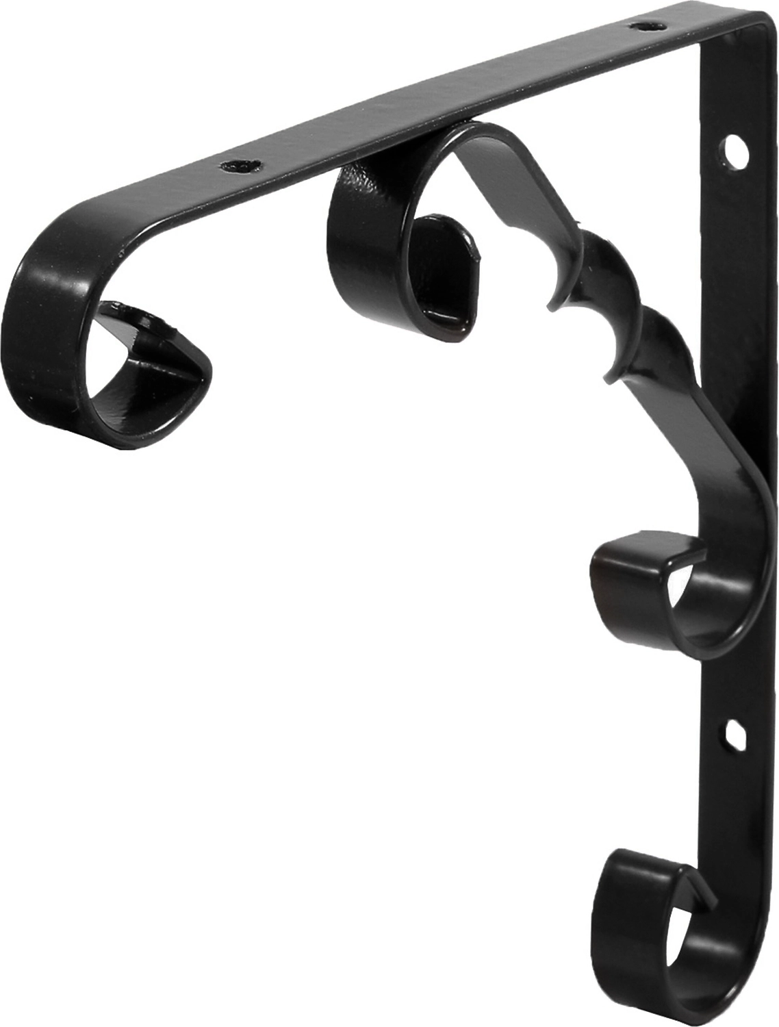 Кронштейн для полки Larvij Орнаментал черный 250х250х130 мм