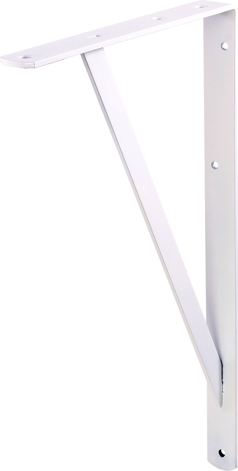Кронштейн для полки Larvij промышленный белый 250х400х30 мм