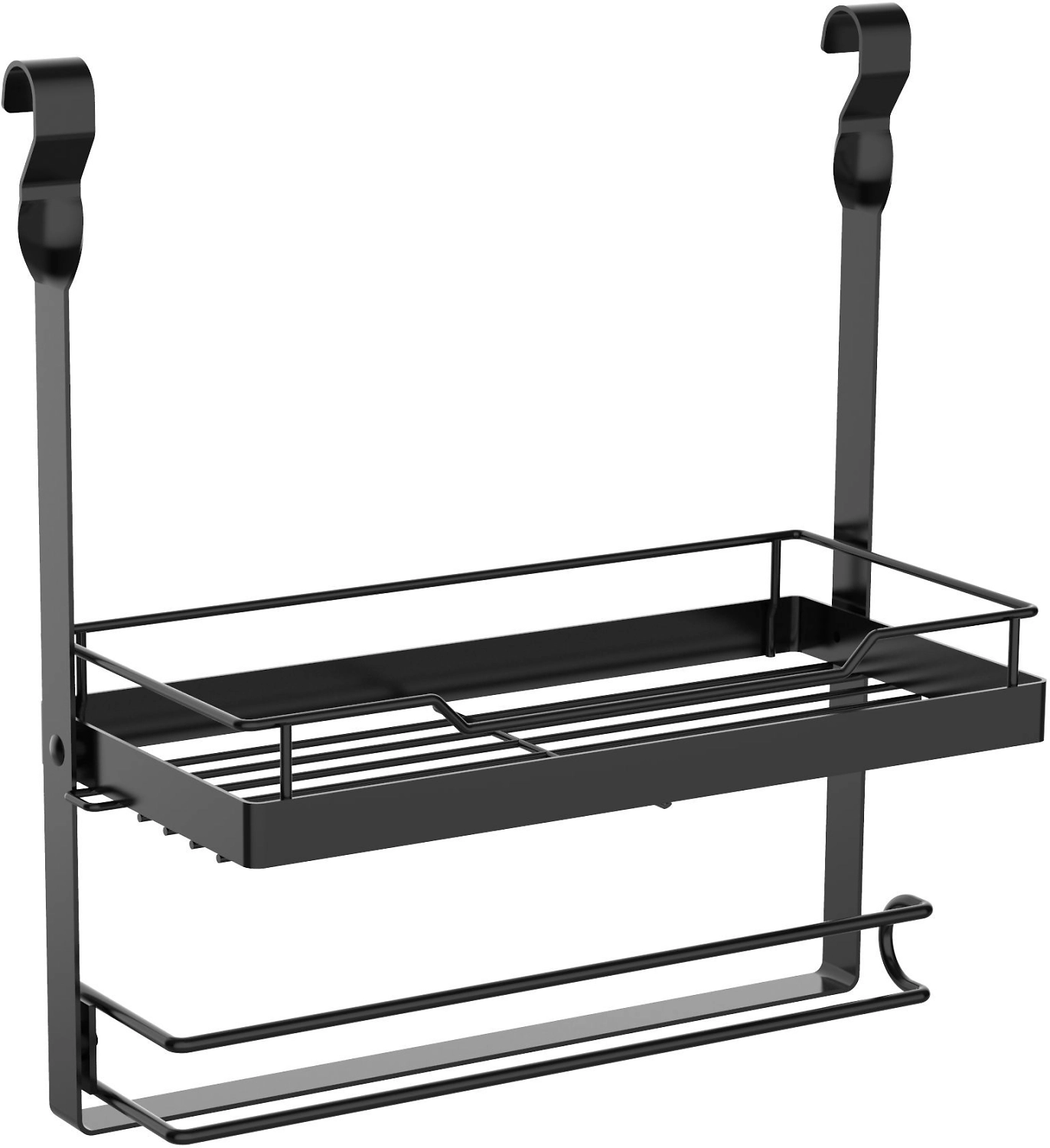 Полка для столовых приборов и полотенец 107055 черная 292х350х130 мм