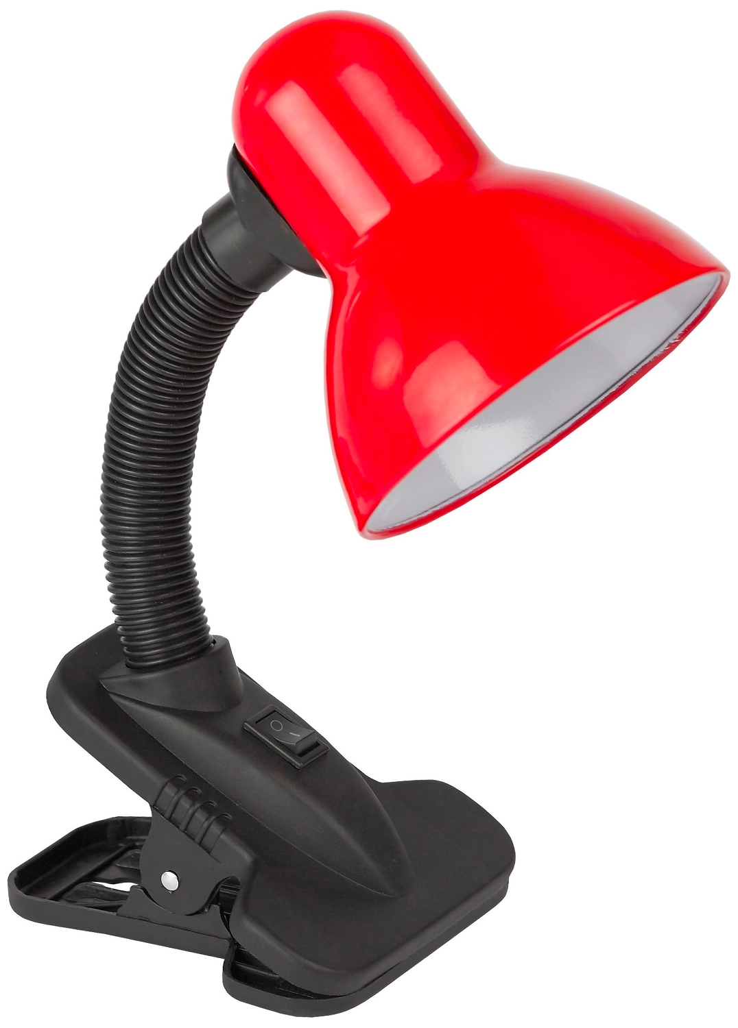 Настольная лампа для рабочего стола ЭРА N-102 Е27 40 Вт на прищепке красная