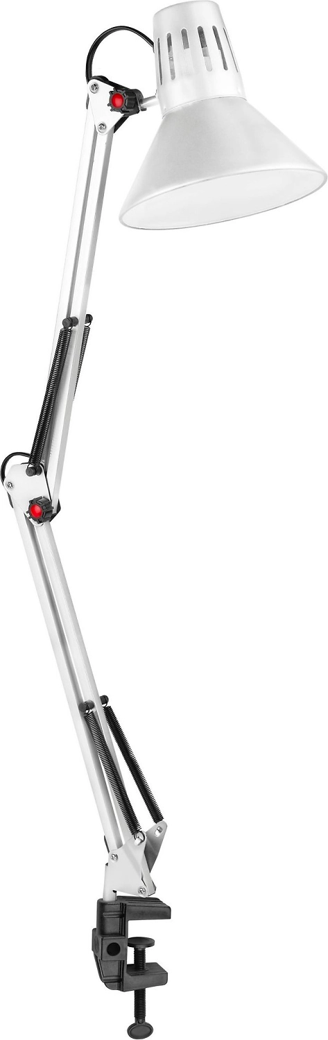 Настольная лампа для рабочего стола ЭРА N-121 Е27 40 Вт на струбцине белая