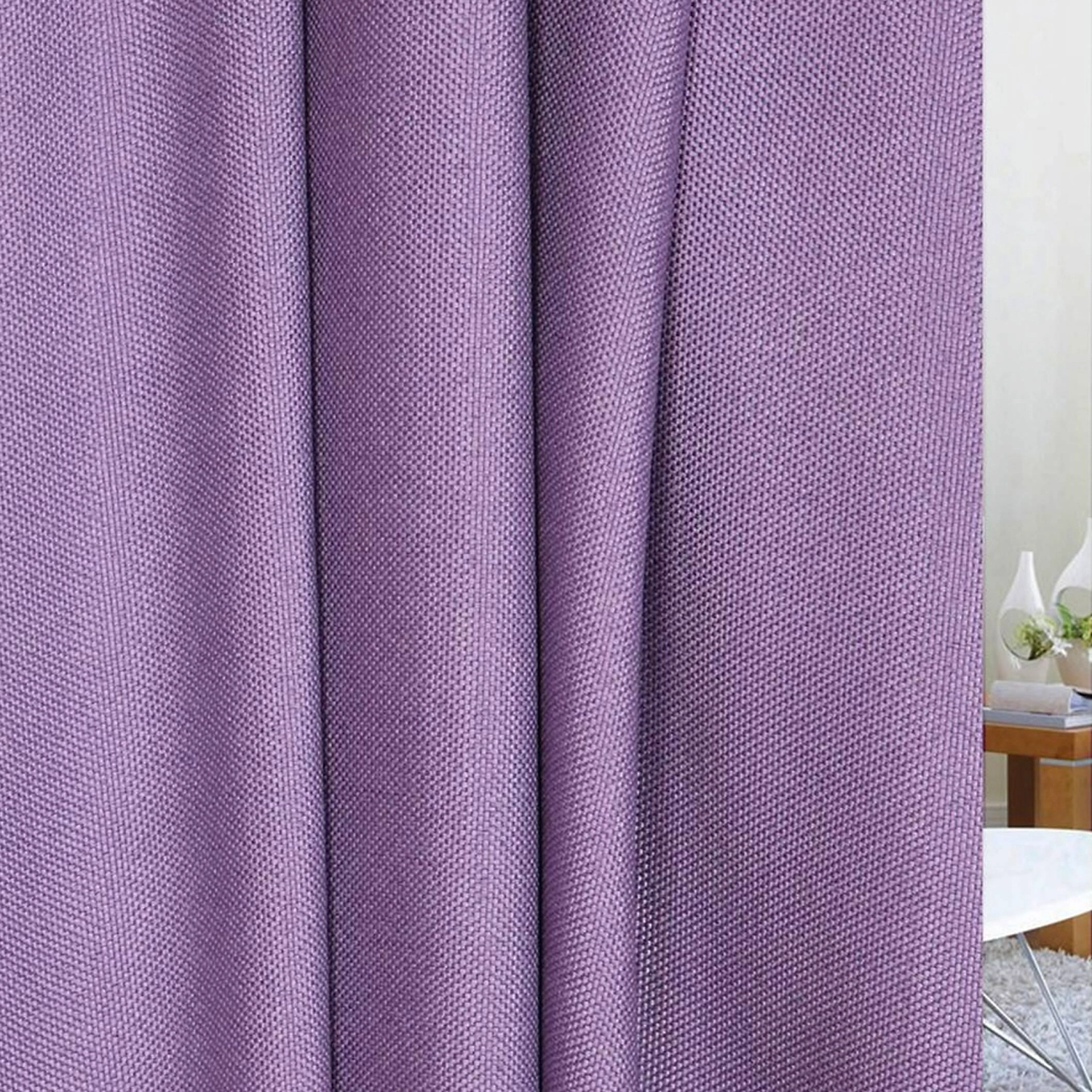 Ткань портьерная 96666 лен блэкаут 280 см фиолетовая