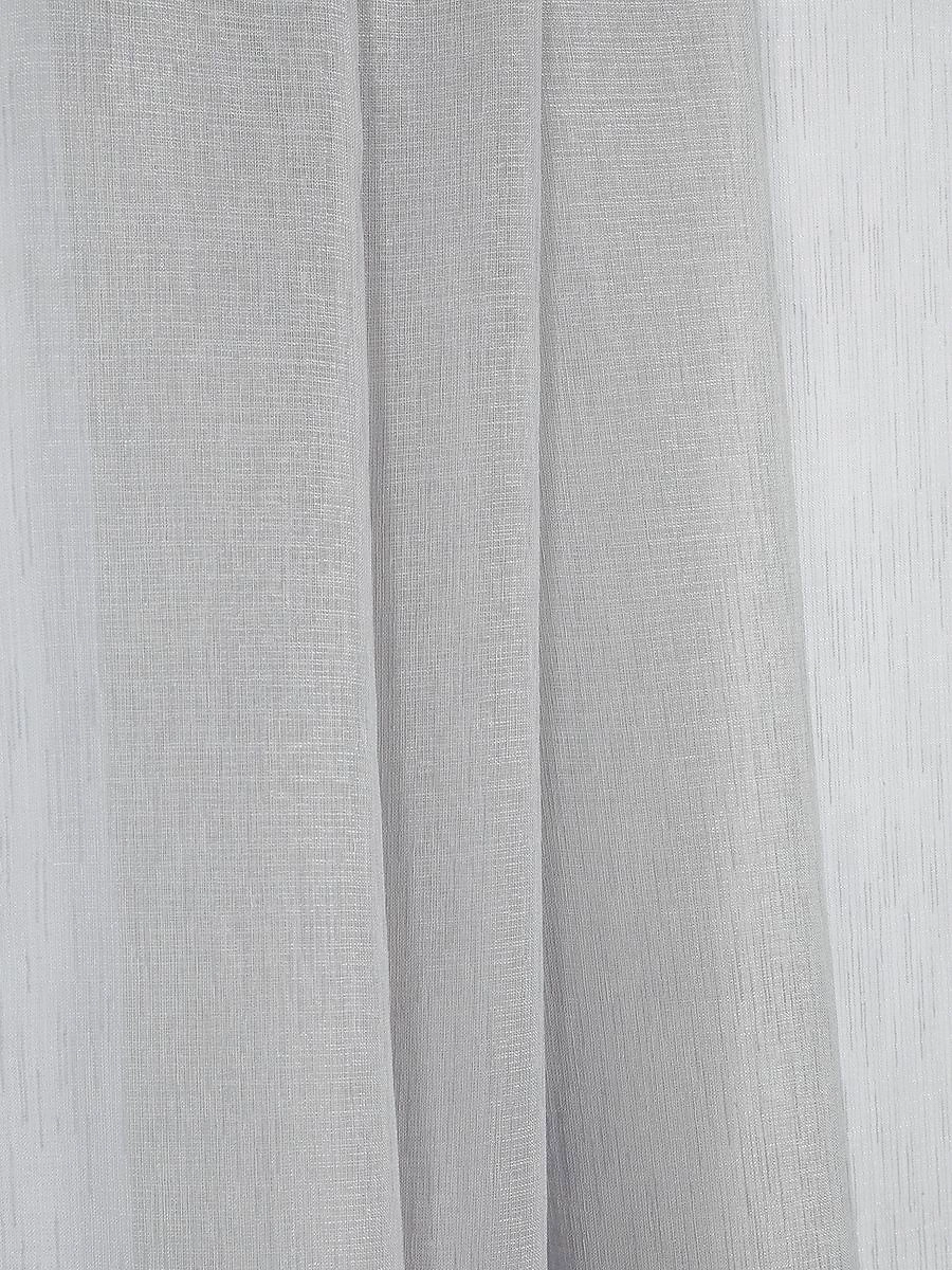 Ткань тюлевая лен однотонная 108330 серый