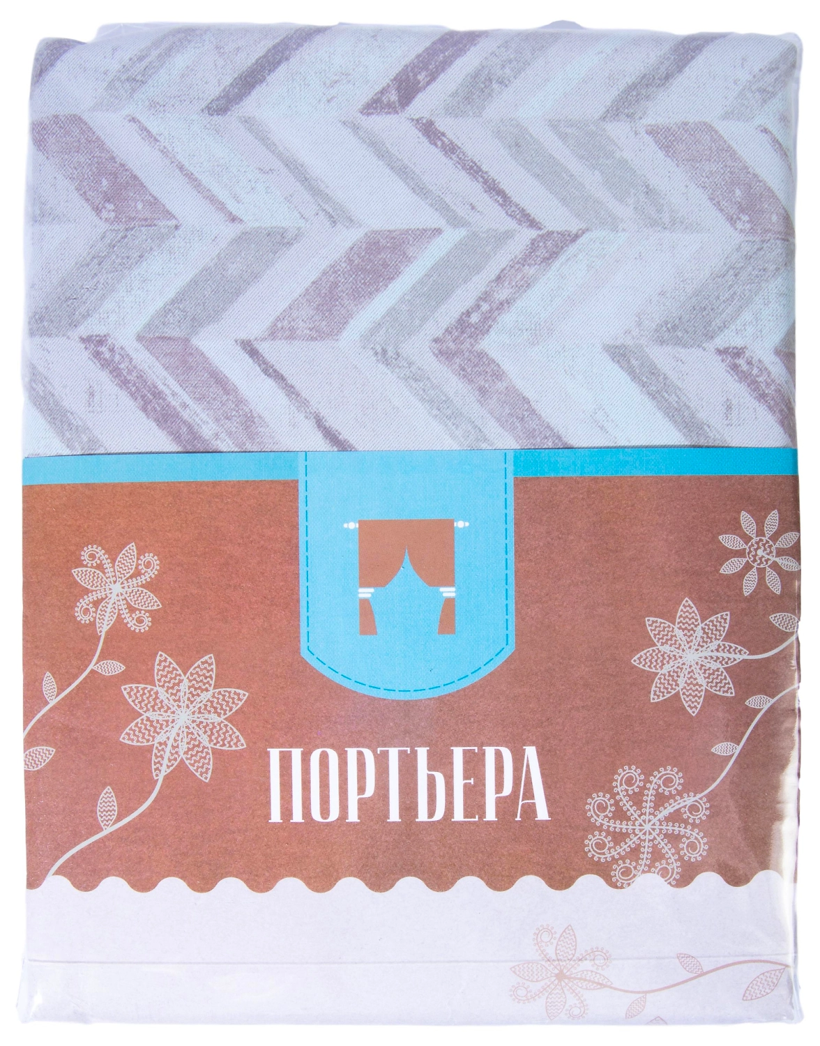 Штора портьерная СM029 -W535837 160х280 см коричневая