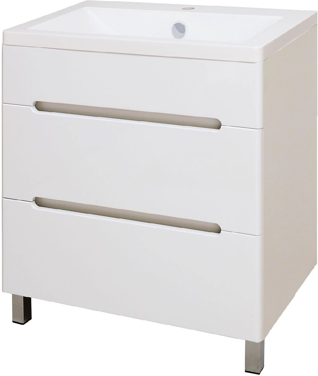 Тумба напольная под умывальник Runo ПАРМА 75 80х72,9 см МДФ белая