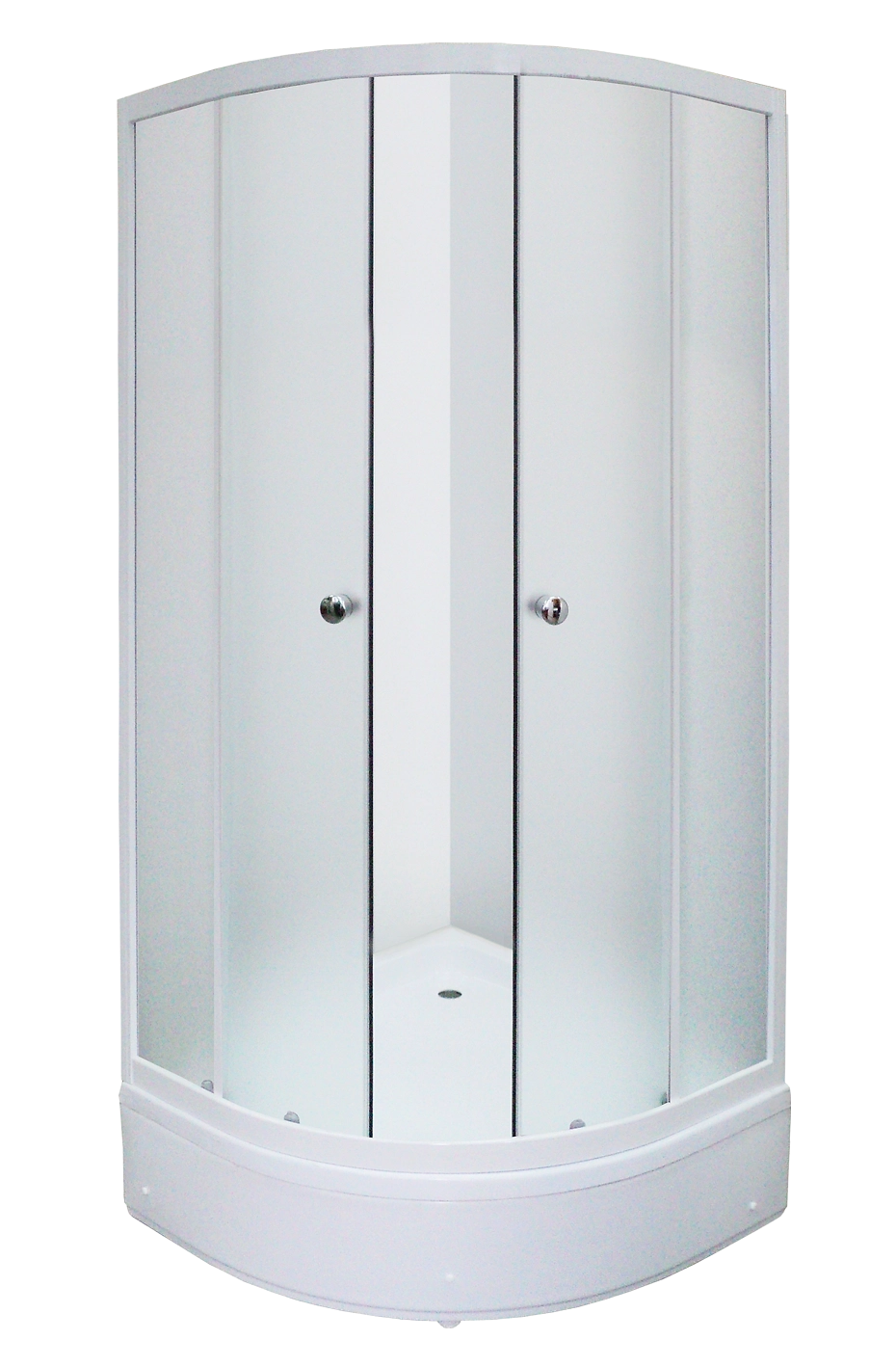 Душевая ширма 1/4 круга МЕТАКАМ стеклянная матовая 790х1760 см