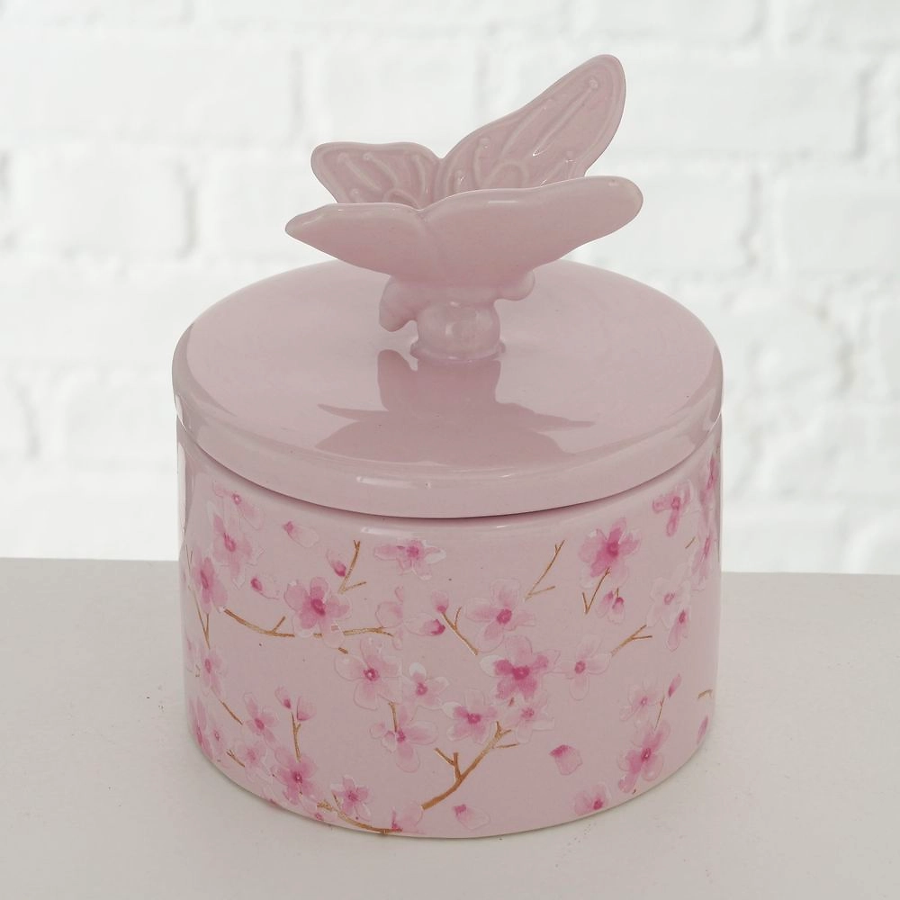 Шкатулка доломитовая Sakura микс H13 см