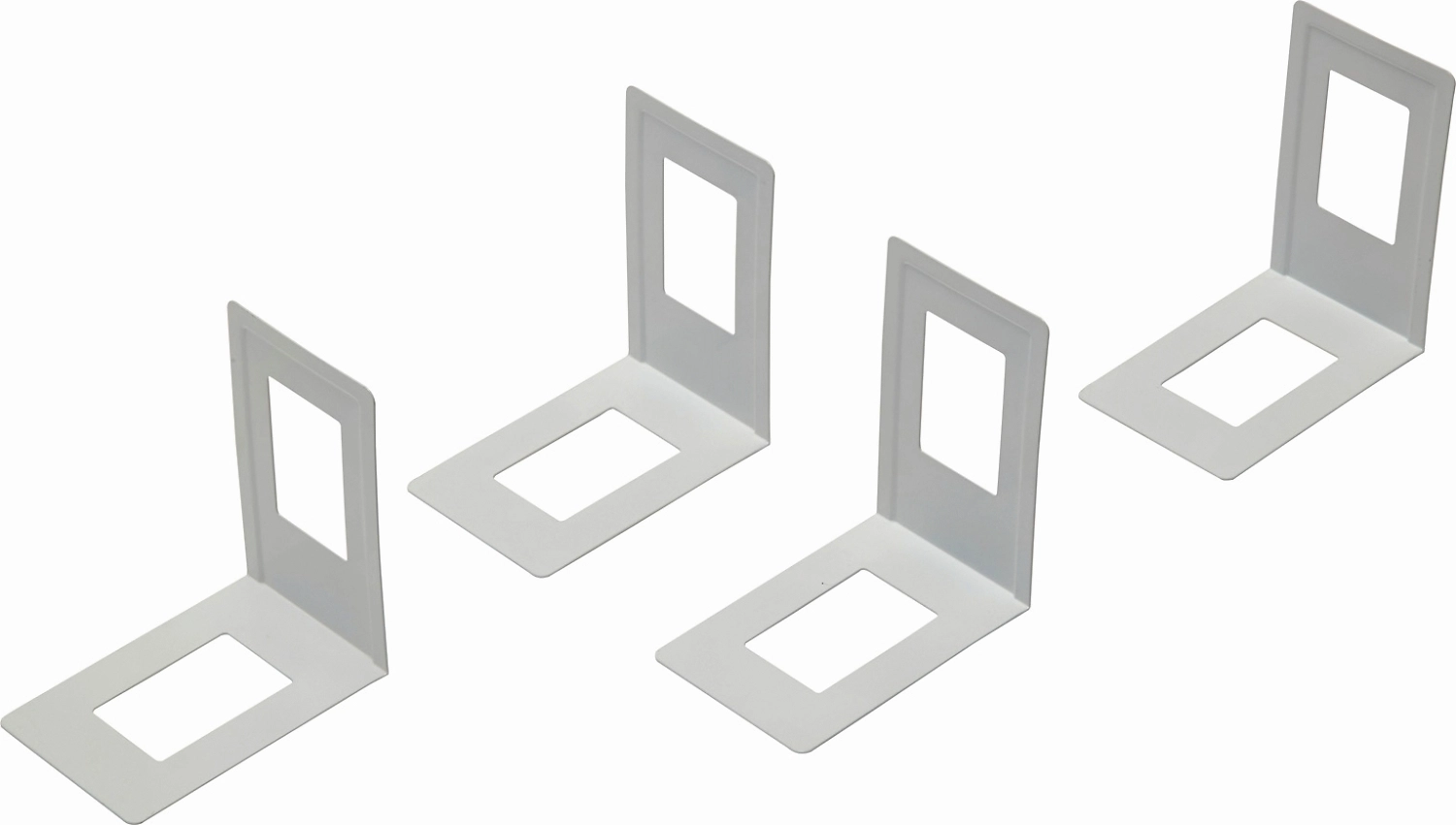 Подпорки для книг стальные белые 4 шт