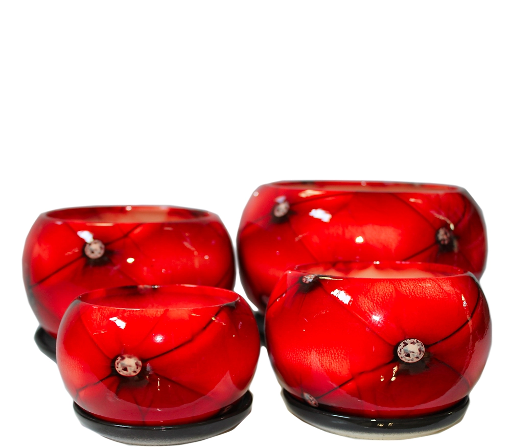 Кашпо Шар 3с блюдцем миксD13 H13